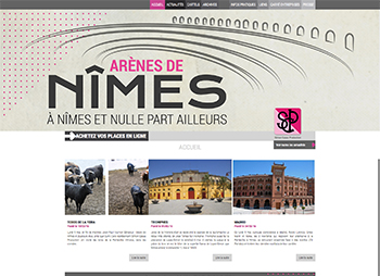 création site web des arènes de Nîmes